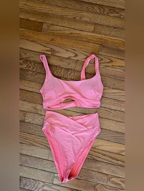Aerie Pink Bikini Swim Set Medium
